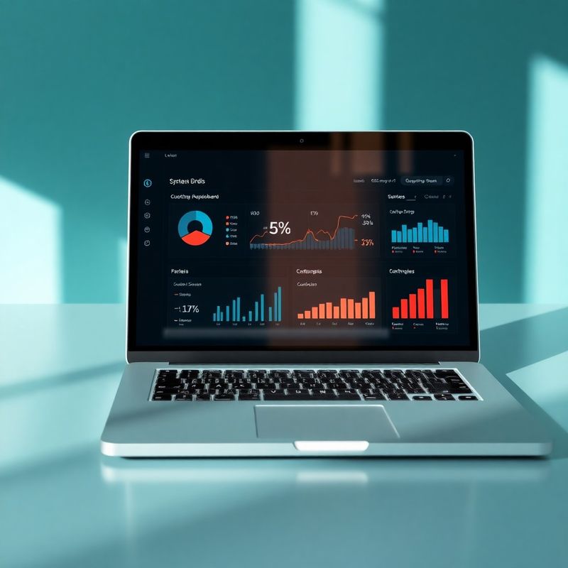 Nadzorna ploča Looker Studija s grafikonima i KPI karticama na laptopu